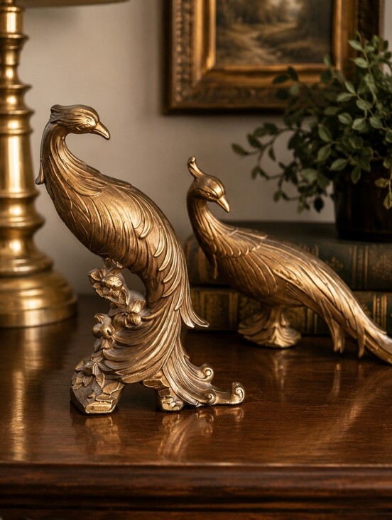 Syroco Other - 1960s Syroco Wood Phoenix Peacock Pheasant Birds